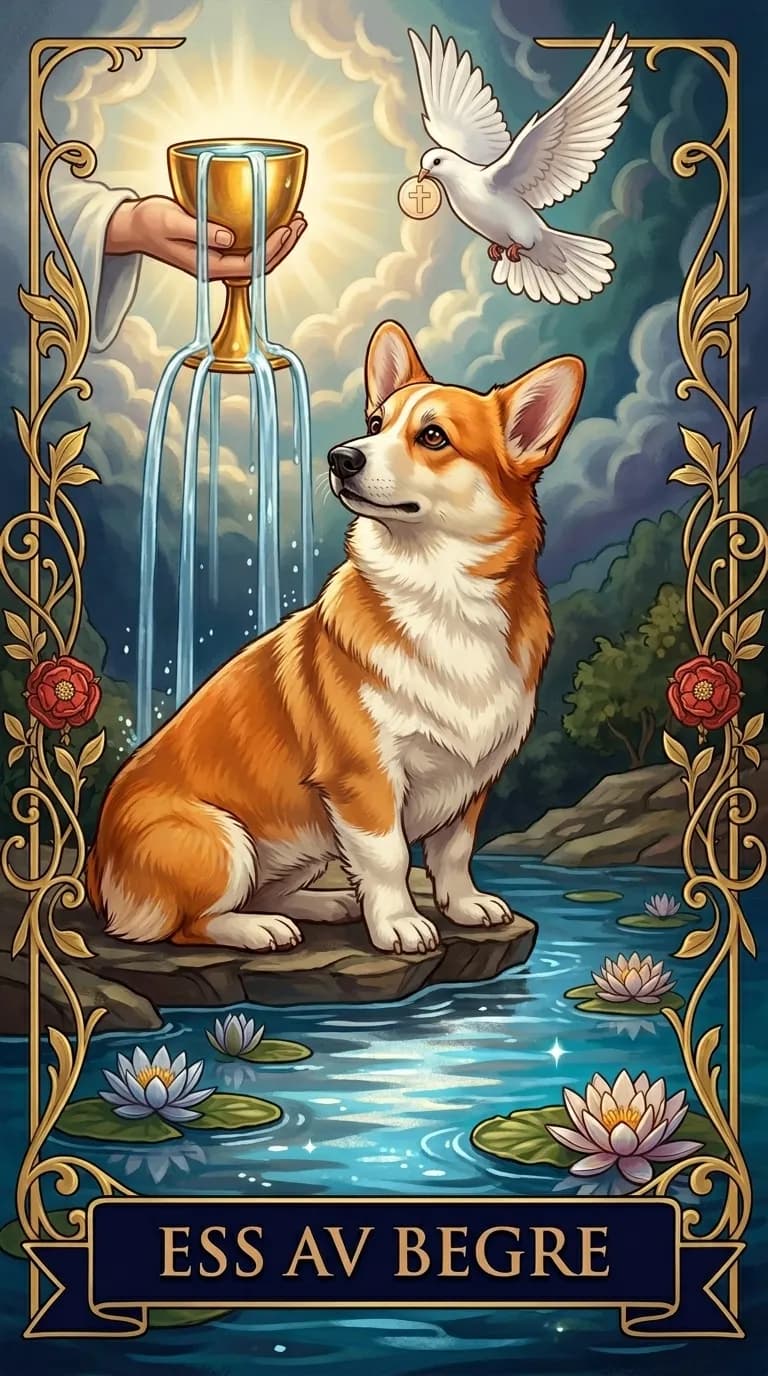 Tarotkortet Ess av Begre fra en personlig eksempelkortstokk