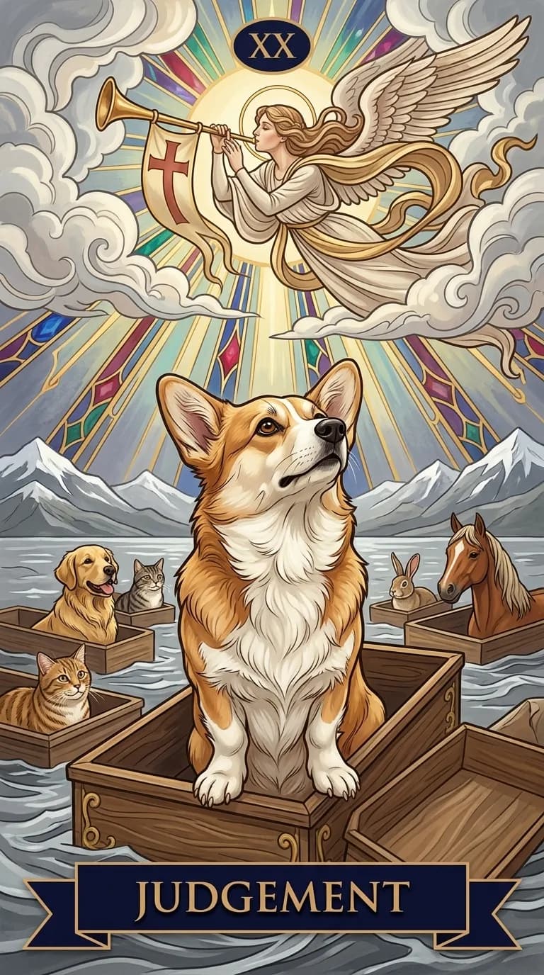 Judgement tarot card from a personalized sample deck