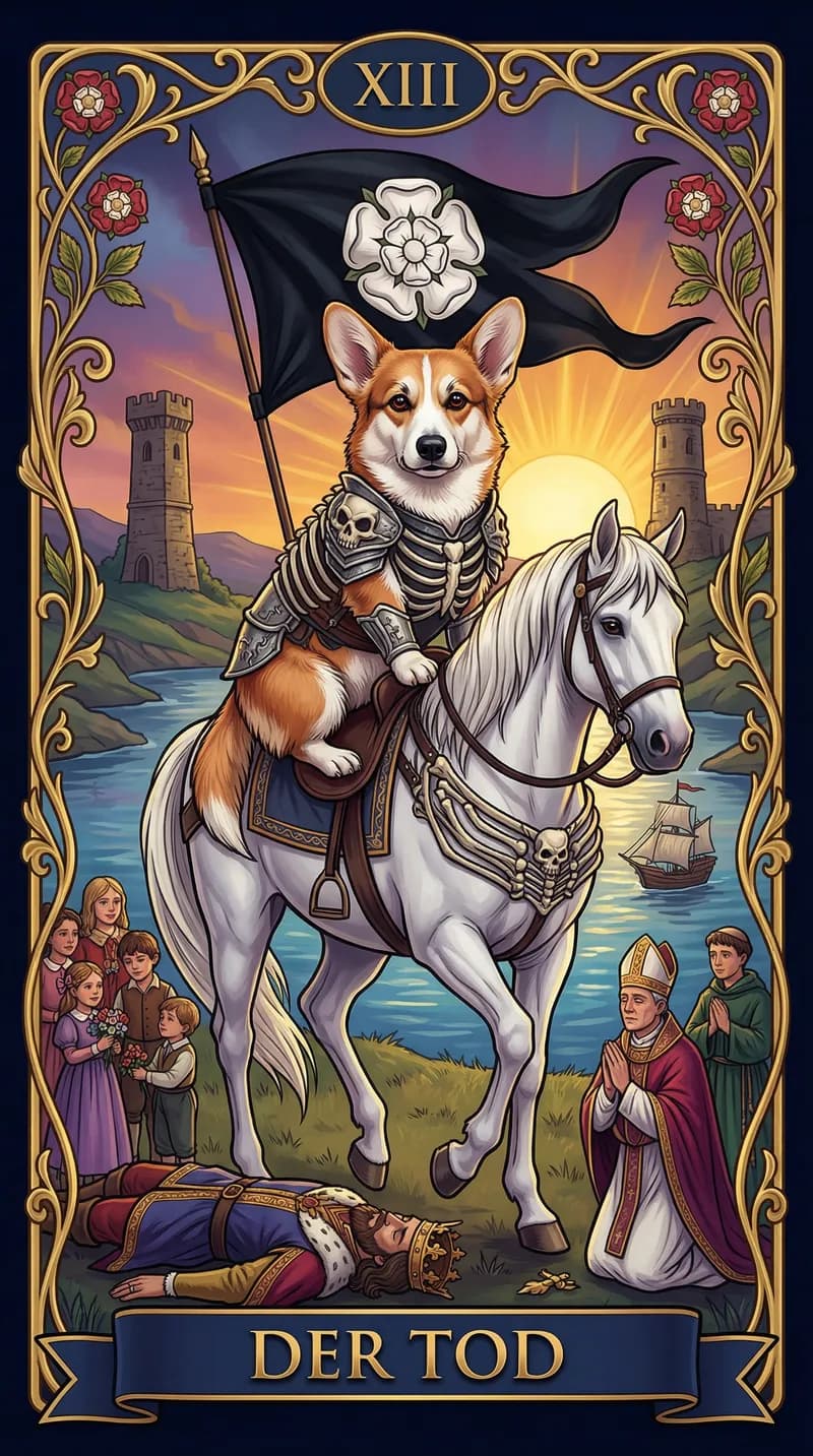 Tarotkarte Der Tod aus einem personalisierten Beispieldeck
