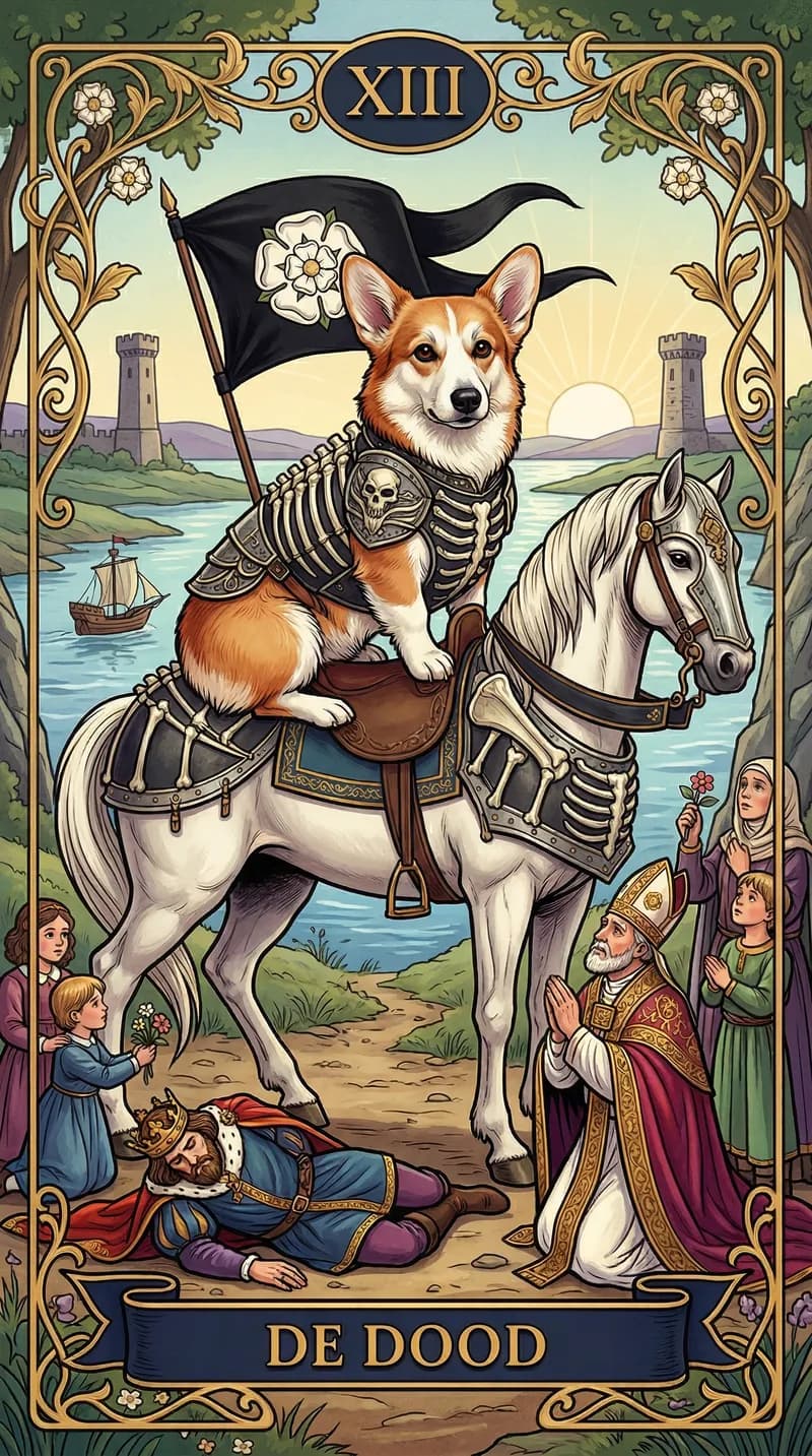 Tarotkaart De Dood uit een gepersonaliseerd voorbeelddeck