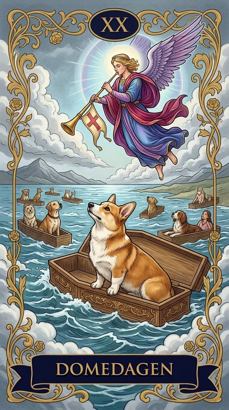 Tarotkortet Domedagen från en personlig exempelkortlek