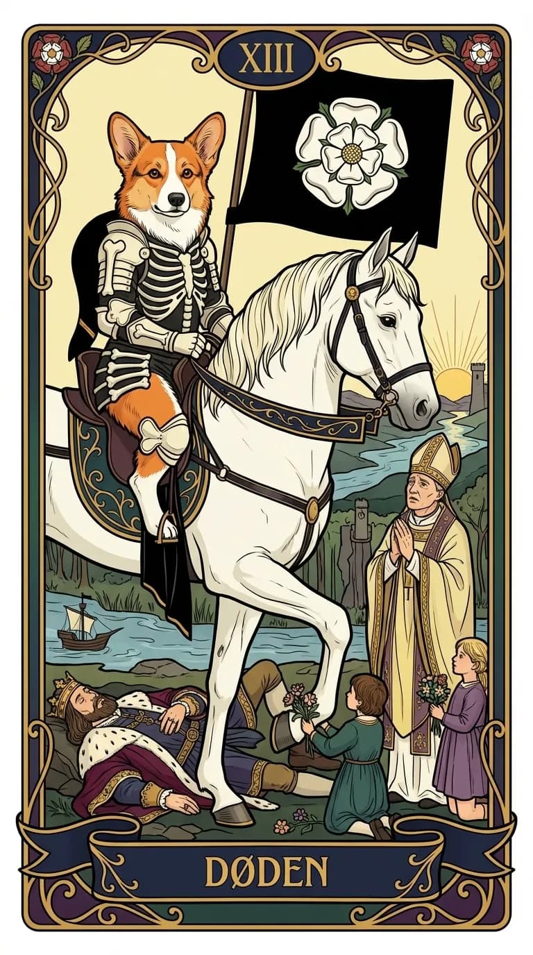 Tarotkortet Døden fra en personlig eksempelkortstokk