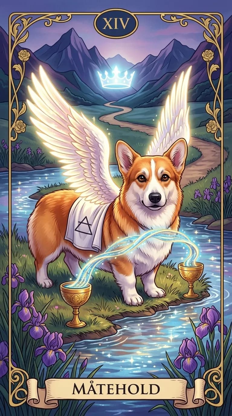 Tarotkortet Måtehold fra en personlig eksempelkortstokk