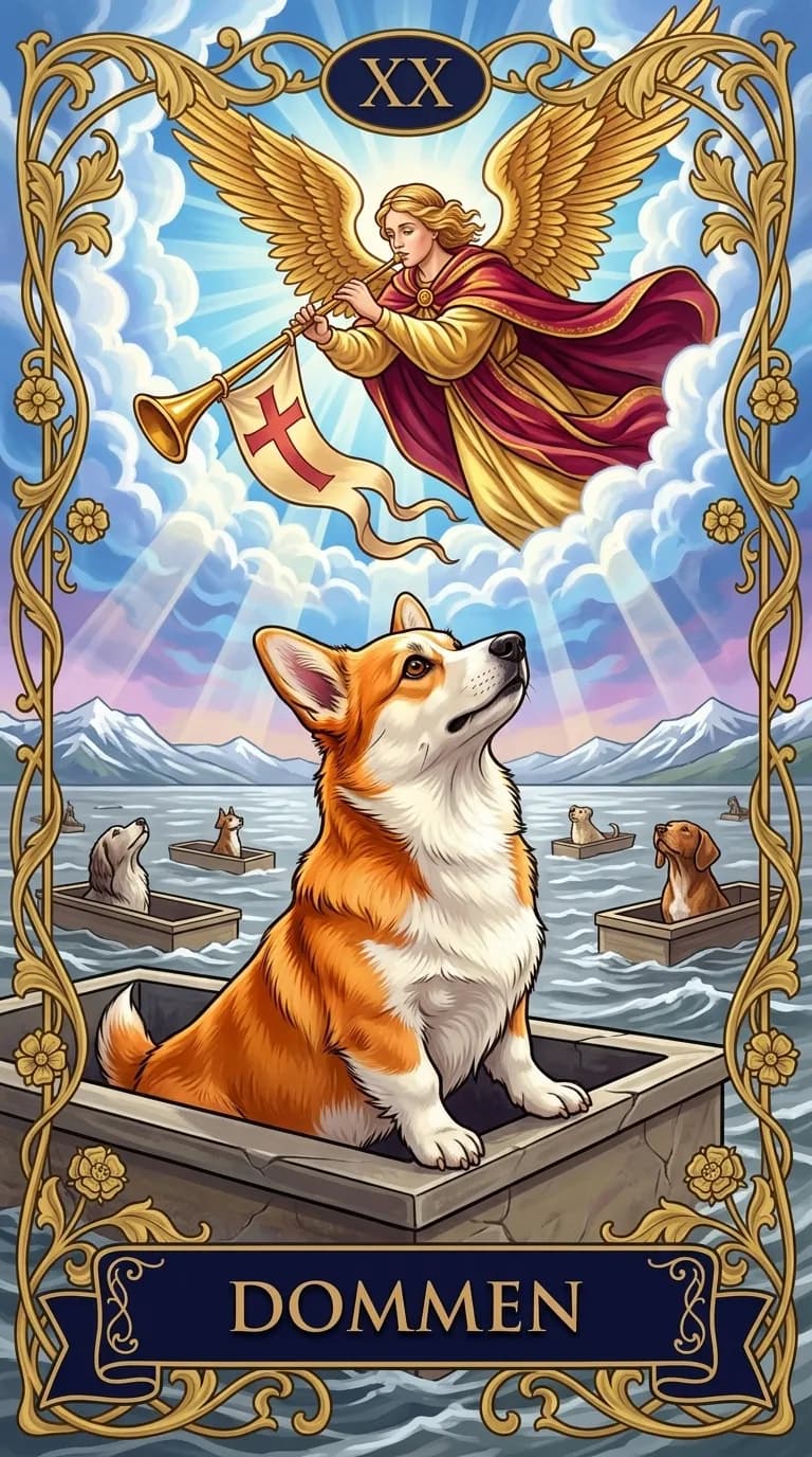 Tarotkortet Dommen fra en personlig eksempelkortstokk