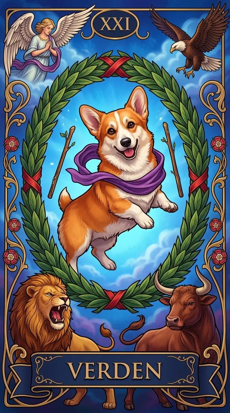 Tarotkortet Verden fra en personlig eksempelkortstokk