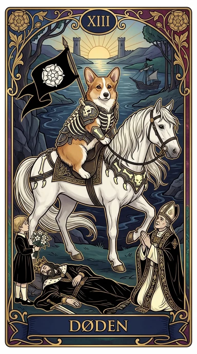Tarotkortet Døden fra et personligt eksempelkortsæt
