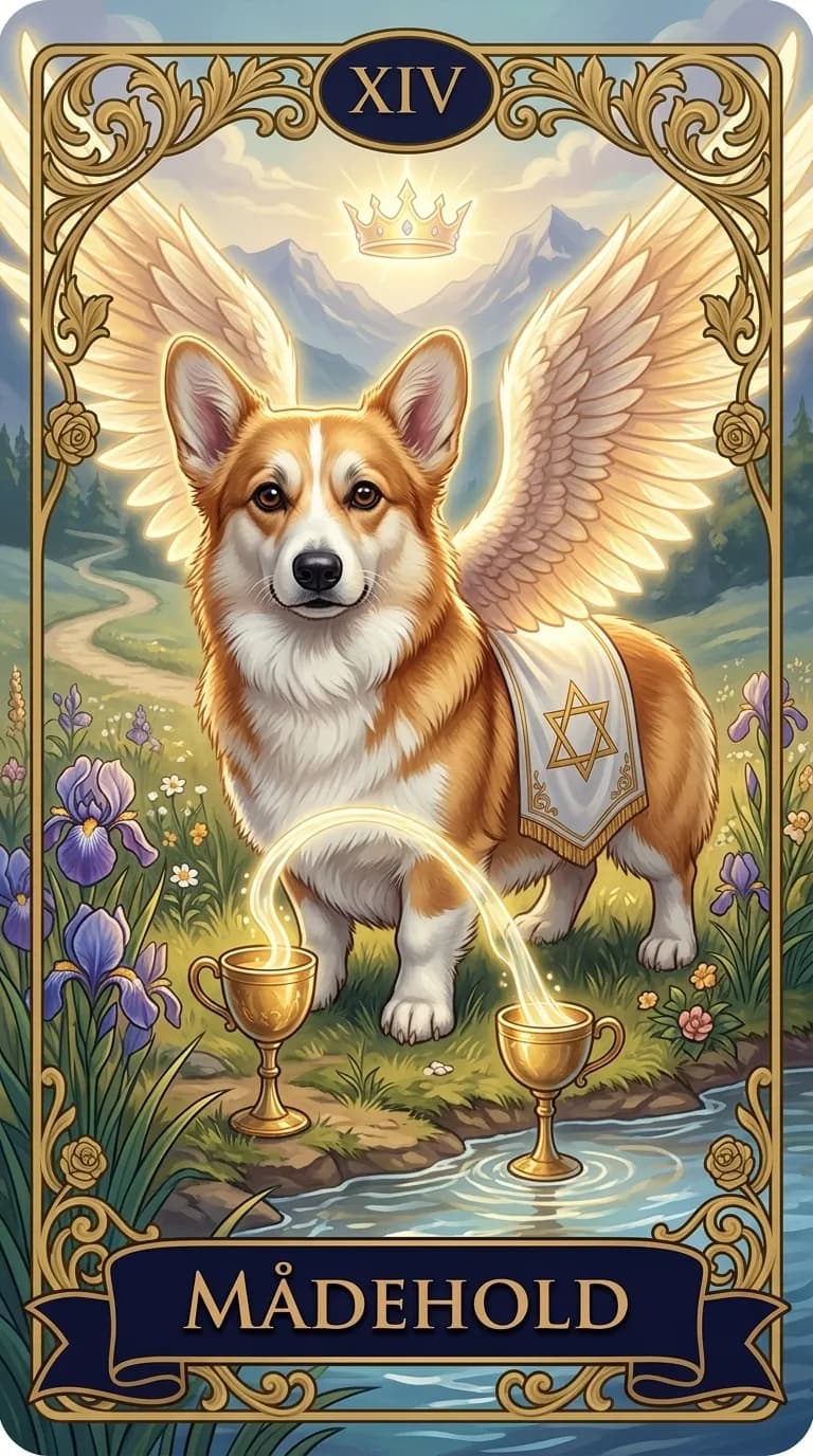 Tarotkortet Mådehold fra et personligt eksempelkortsæt