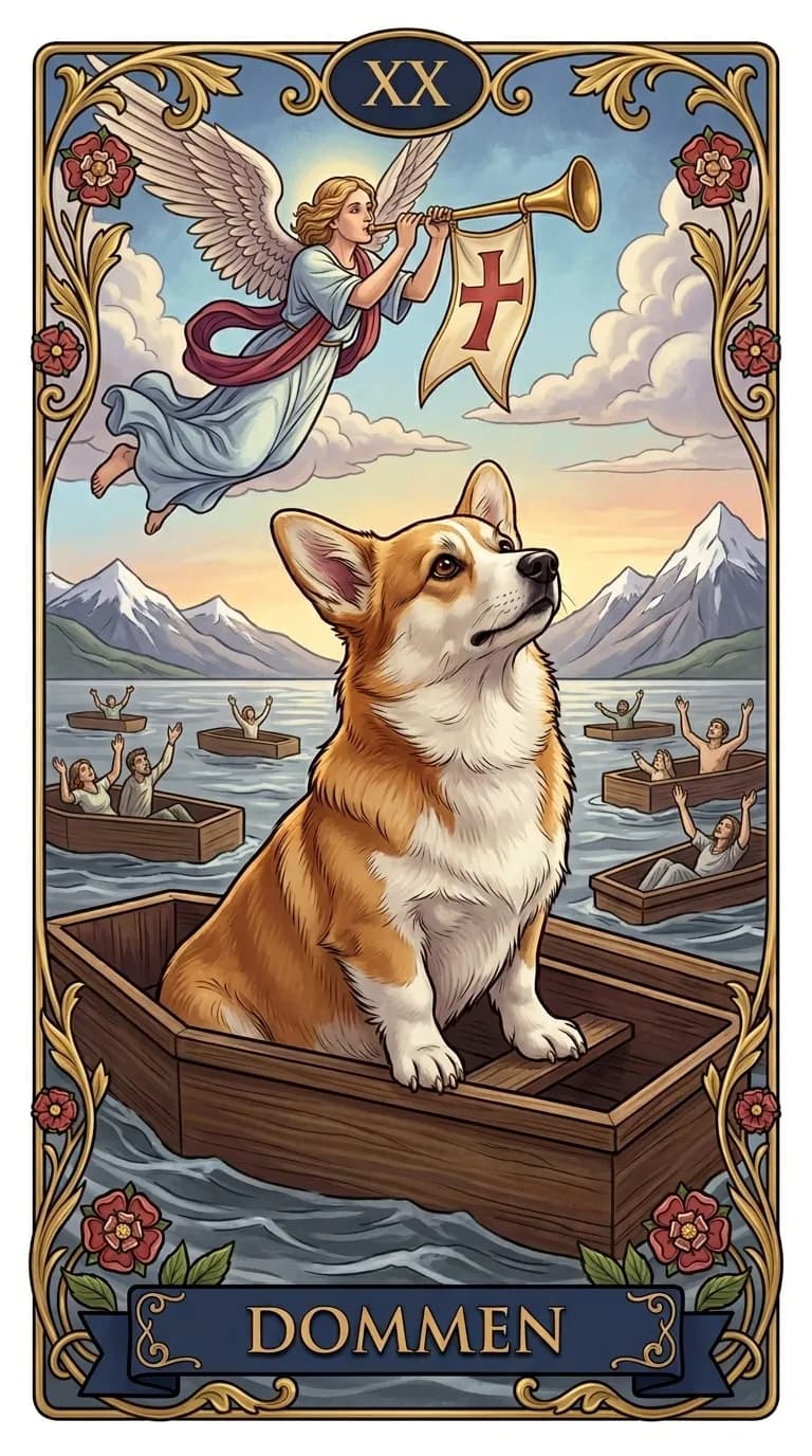 Tarotkortet Dommen fra et personligt eksempelkortsæt