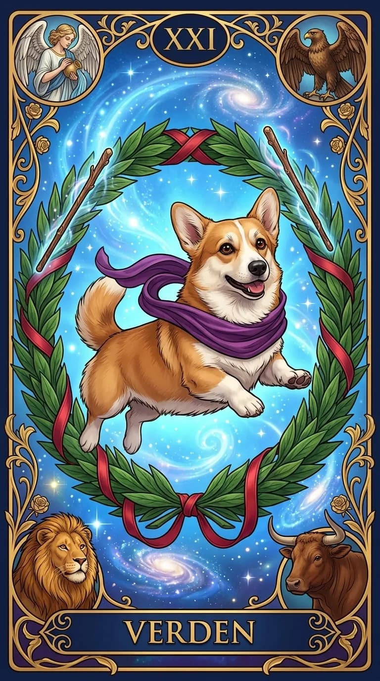 Tarotkortet Verden fra et personligt eksempelkortsæt