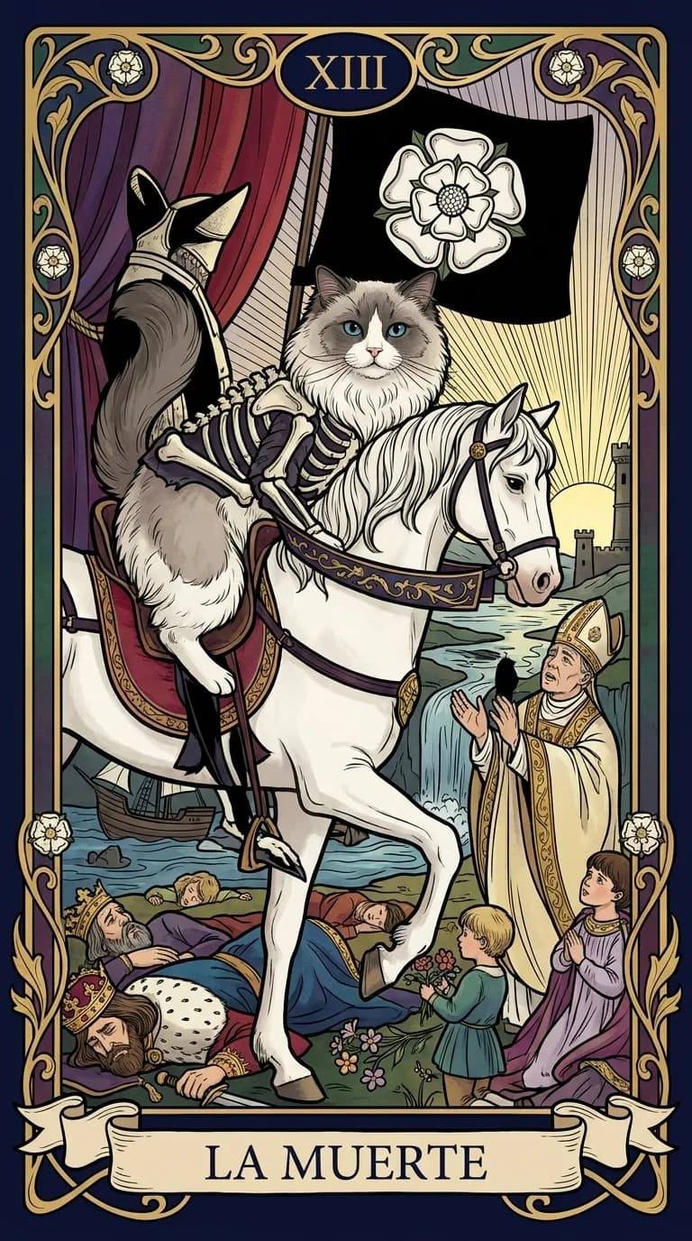 Carta de tarot La Muerte de una baraja de muestra personalizada
