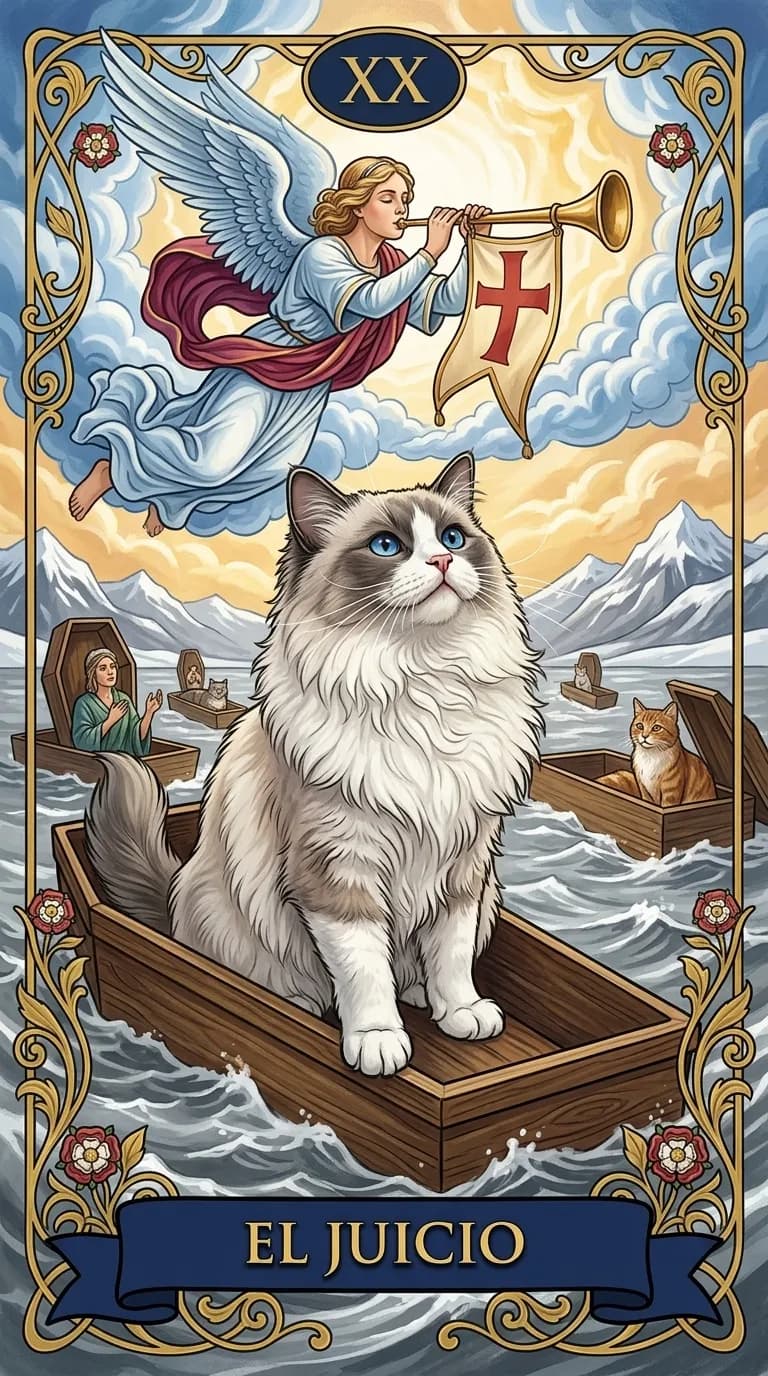 Carta de tarot El Juicio de una baraja de muestra personalizada