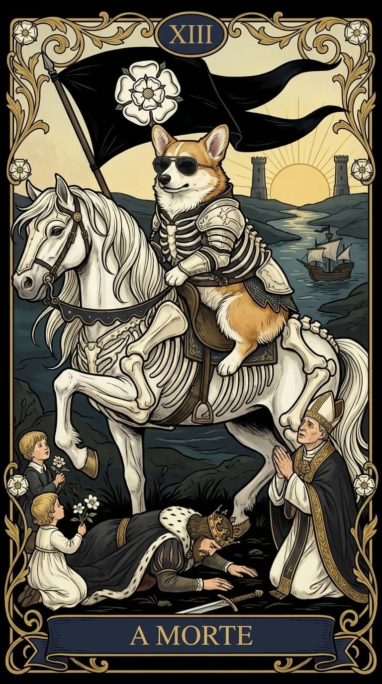 Carta de tarot A Morte de um baralho de exemplo personalizado
